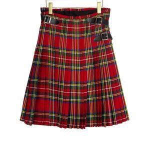 The Kilt Men's Kilt Size 30  Red Plaid Traditional Scottish Celtic Kilt Size 30